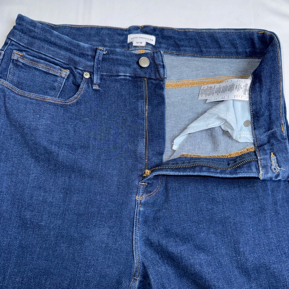 Good American Always Fits Good Waist Skinny Jeans Blue821 Size 14-18 GW226T - Picture 4 of 11